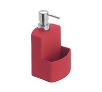 Wenko Dispensador de lavavajillas Festival Rojo - Soft-Touch Superficie Capacidad: 0.38 l, Cerámica Soft-Touch, 10 x 18 x 10 cm, Rojo
