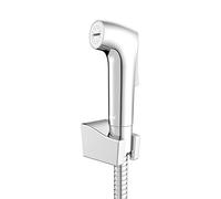 WENKO Ducha Higiénica de bidé Watersaving Juego de WC higiénico con Ducha de Mano/rociador, Manguera y Soporte de Pared Cromo