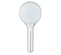 WENKO Ducha Mod, Water Saving cabezal de mano 3 funciones regulador agua conexión universal calentador instantáneo 12 cm ABS cromo blanco