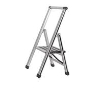 Wenko Escalera Plegable en diseño de Aluminio 1 peldaño 1 Marche Plata Mate