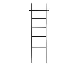 WENKO Escalera toallero «Loft», hermosa escalera que puede ser usada como toallero o perchero, hecha de bambú auténtico, 43 x 170 x 33 cm, en color negro