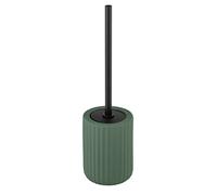 WENKO Escobilla WC cerámica resistente con superficie Soft-Touch estriada | cabezal de cepillo intercambiable, verde/negro, Ø 11,5 x 42 cm, Mod Belluno