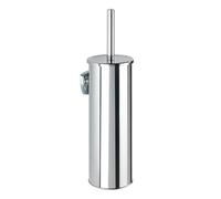 WENKO Escobillero de baño de Acero Inoxidable con Acabado Brillante, 10 x 37,5 x 10,5 cm