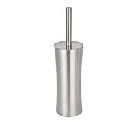 Wenko Escobillero Pieno Acero INOX - Forma Cerrada, Acero Inoxidable, 10.1 x 37.5 x 10.1 cm, Satinado