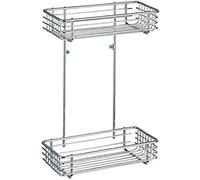 Wenko Estante de baño 2 repisas Milano - 2 repisas, Acero, 25 x 37 x 12 cm, Cromo