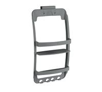 WENKO Estante de baño universal, útil ayudante para colocar sus utensilios de baño, para colgar en cabinas de ducha y radiadores toalleros, fijación sin taladrar, 26 x 54,5 x 11,5 cm, antracita