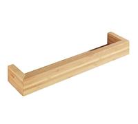 WENKO Estantería de pared Mod Bambusa de bambú | riel para cuadros, estante para artículos de baño o decoración, fijación incluida, 40 x 9 x 5 cm, natural