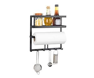 Wenko Estantería Multifuncional Gala, Negro, Metal pulverizado, 33x30x9 cm