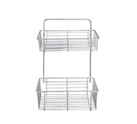 Wenko Estantería Mural Catania 2 baldas - 2 baldas, Acero, 26 x 38 x 15 cm, Cromo