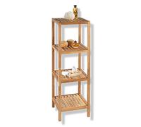 Wenko Estantería Norway 4 repisas - 4 repisas, Madera de Nogal, 36 x 112 x 36 cm, Nogal