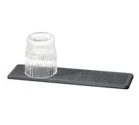 WENKO Estera drenante Mod, Damon alfombrilla de diatomita para cocina independiente secado rápido con patas de silicona 30x0.9x8 cm gris