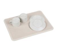 WENKO Estera drenante Mod, Damon escurridor de diatomita secado rápido absorbente de agua con pies de silicona para cocina 40 x 30 x 0.9 cm beige