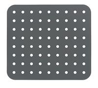 WENKO Esterilla de fregadero Cristal angular gris - Esterilla para fregadero,robusta, plástico, 27.5 x 1 x 31 cm, Gris