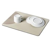WENKO Esterilla escurridora Mod, Dima absorbente de agua enrollable para cocina y fregadero caucho plástico diatomeas 40x30 cm beige negro
