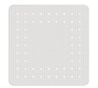 WENKO Esterilla para ducha Mirasol blanco 54 x 54 cm alfombra para ducha antideslizante con ventosas Blanco
