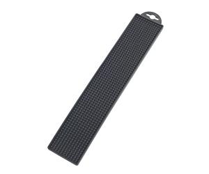 Wenko Esterilla para escurrir Vasos y Copas Slim, Plástico (TPR), 42 x 1 x 8 cm, Negro