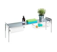Wenko Exquisit Estantería para Fregadero con Portarrollo, Metal Cromado, Plata Brillante, 21.5x93x30 cm
