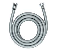 WENKO Flexo para ducha Design plata 175 cm - manguera de ducha con protección contra torsión y aprobación para agua potable, plástico, 175 cm, Plata