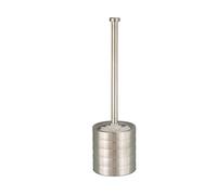 Wenko Fossano Escobillero, Acero Inoxidable, Plata Mate, 10.5x10.5x36 cm
