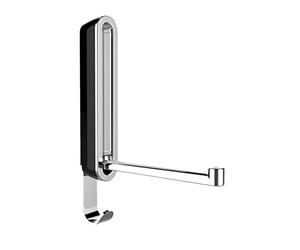 WENKO Gancho abatible Premium SIGMA negro noche - gancho mural, gancho para guardarropa, Plástico (ABS), 2.5 x 18.5 x 2.5 cm, Negro