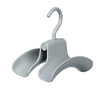 WENKO Colgador de bolsos Herkules, 3 piezas - Juego de 3 unidades de ganchos dobles para bolsos de mano, guardarropa para bolsos, Plástico (ABS), 9 x 12.5 x 14 cm, Gris