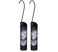 WENKO Humidificador Peony - Humidificador ambiental con motivo, para radiadores, Acero inoxidable, 5 x 20 x 5 cm, Negro (Paquete de 2)