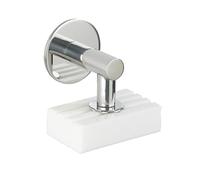 WENKO Jabonera magnética Turbo-Loc para pared, fijación sin taladrar | jabonera con almohadilla adhesiva, sujeción segura, económica, acero inoxidable, 4,5 x 4 x 7 cm