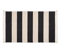 WENKO Kasi - Alfombrilla de baño (100% algodón, 50 x 0 x 80 cm), diseño de Rayas de Bloques recicladas, Color Morado