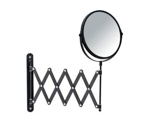 Wenko Khalia-Foto-Espejo de Pared telescópico (3, 16 cm de diámetro, Aumento del 300%), Metal, Negro, 6350 x 219 x 37, 38.5 cm, 24100100