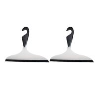 Wenko Limpiador para el baño Loano Negro - con Gancho, Plástico (TPR), 23 x 17 x 2.5 cm, Negro (Paquete de 2)