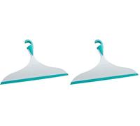 Wenko Limpiador para el baño Loano XXL Azul Claro/Blanco - pour la baignoire et la Douche, Plástico (TPR), 34 x 21 x 2.5 cm, Azul Claro (Paquete de 2)