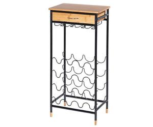 Wenko Loft botellero 48x30x95 cm negro-marrón 50705100