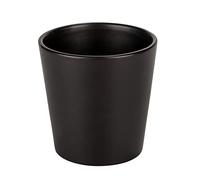 WENKO Maceta de especias, color negro, accesorio Black Outdoor Kitchen para especias, cerámica de calidad, maceta decorativa para hierbas frescas en la mesa, buffet o barbacoa, ∅ 13 x 13 cm, negra