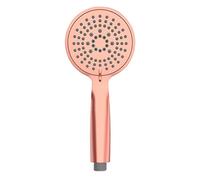 WENKO Mango de ducha Young rosegold Ø 11 cm - ducha de mano universal, rociador de ducha con 5 tipos de chorros, Plástico (ABS), 11 x 11 cm, Rosa