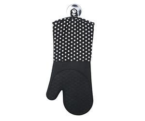 Wenko Manoplas de Silicona Negro, 2 uds. - 1 par, Algodón, 18.5 x 37.5 cm, Negro