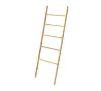 WENKO Nori - Escalera de bambú con 5 Barras Extra Anchas, 57 x 170 x 33 cm, Color marrón, 57 x 170 x 33 cm