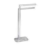 Wenko Onyx Toallero en Mármol, Acero, Plateado, 19.5x48x81.5 cm