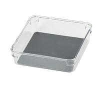 WENKO Organizador de cajón 16x16x4,5cm - Accesorio multiuso para cajón, Plástico (PET), 16 x 4.5 x 16 cm, Transparente