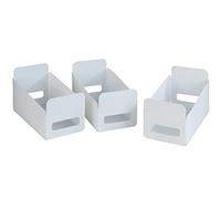 WENKO Organizadores de armario 3 unidades - Juego para almacenamiento, de 3 piezas, Polipropileno, 15 x 18 x 30 cm, Blanco