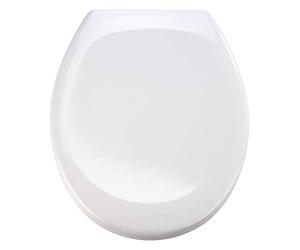 Wenko Ottana Premium - Asiento de Inodoro con Dispositivo automático de Descenso y sujeción higiénica de Acero Fino Inoxidable, Antibacterial, duroplástico, Color Blanco