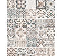 WENKO Pared posterior de vidrio Azulejos 60 x 70 cm - Protector contra salpicaduras, Vidrio endurecido, 60 x 70 cm, Multicolor