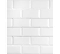 WENKO Pared posterior de vidrio Metro 60 x 70 cm Protector contra salpicaduras Blanco