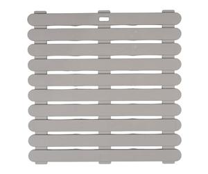 WENKO Parrilla de Ducha Antideslizante para Interior y Exterior, para baño, Piscina, plástico, 55 x 55 cm, Color Beige