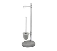 Wenko Pebble Stone soporte para papel higiénico con escobilla de wc || 19494100