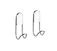 Wenko Percha Classic 2 Unidades - Juego de 2 Unidades, Acero, 2 x 9 x 5.5 cm, Cromo