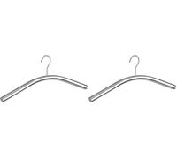 WENKO Percha Dry Acero INOX - Percha para la Ropa, Acero Inoxidable, 45 x 17 x 2.2 cm, Plata Mate (Paquete de 2)