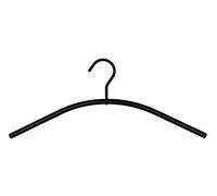 WENKO Percha Neo, percha fina para armario, fabricada de metal con recubrimiento en polvo con gancho giratorio, ideal para colgar chaquetas y abrigos ligeros, (An. x A x P): 45 x 16 x 1,2 cm, negra