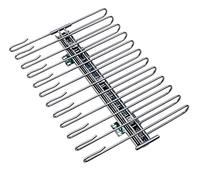 WENKO Percha para pantalones con corredera para armario - para 12 pantalones, riel de corredera desmontable, Metal cromado, 33 x 10 x 47 cm, Cromo brillante