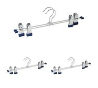 Wenko Percha Snap 30 2 Unidades - Juego de 2 Piezas de Gancho para Ropa, Clip Giratorio, Metal Cromado, 30 x 10.5 x 2.5 cm, Cromo Brillante (Paquete de 3)