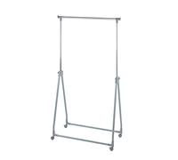 Wenko Perchero Plegable - Regulable en Altura, Metal Cromado, 88 x 100-168ja x 11-49 cm, Cromo